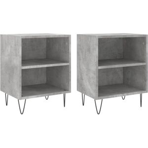(concrete grey, 2 pcs) vidaXL Bedside Cabinets Nightstand Bedside Table Bed Cabi (concrete grey, 2 pcs) vidaXL Bedside Cabinets Nightstand Bedside Table Bed Cabi
