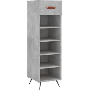 vidaXL Grey Concrete Shoe Cabinet with 1 Drawer & 5 Compartments vidaXL Grey Concrete Shoe Cabinet with 1 Drawer & 5 Compartments