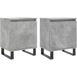 (concrete grey, 2 pcs) vidaXL Bedside Cabinet Bedside Table Nightstand Smoked Oa (concrete grey, 2 pcs) vidaXL Bedside Cabinet Bedside Table Nightstand Smoked Oa
