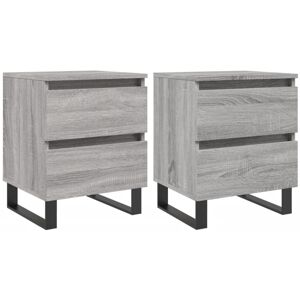 (grey sonoma, 2 pcs) vidaXL Bedside Cabinets Side Table Nightstand 2 pcs Sonoma (grey sonoma, 2 pcs) vidaXL Bedside Cabinets Side Table Nightstand 2 pcs Sonoma