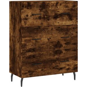 vidaXL Sideboard Storage Side Cabinet Cupboard Smoked Oak Engineered Wood vidaXL Sideboard Storage Side Cabinet Cupboard Smoked Oak Engineered Wood