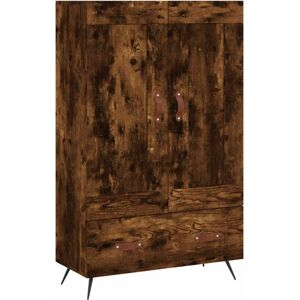 (smoked oak) vidaXL Highboard Sideboard Storage Cabinet High Gloss White Enginee (smoked oak) vidaXL Highboard Sideboard Storage Cabinet High Gloss White Enginee