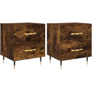 (smoked oak, 2 pcs) vidaXL Bedside Cabinets Bedside Table Nightstand 2 pcs Black (smoked oak, 2 pcs) vidaXL Bedside Cabinets Bedside Table Nightstand 2 pcs Black