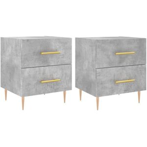 (concrete grey, 2 pcs) vidaXL Bedside Cabinets Bedside Table Nightstand 2 pcs Wh (concrete grey, 2 pcs) vidaXL Bedside Cabinets Bedside Table Nightstand 2 pcs Wh