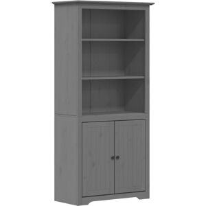 (grey) vidaXL Bookcase Bookshelf File Cabinet Sideboard Book Rack Solid Wood Pin (grey) vidaXL Bookcase Bookshelf File Cabinet Sideboard Book Rack Solid Wood Pin