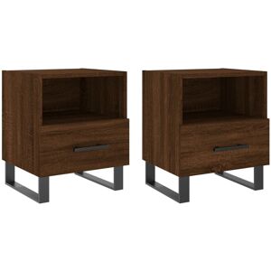 (brown oak, 2 pcs) vidaXL Bedside Cabinets Side Table Nightstand 2 pcs Sonoma Oa (brown oak, 2 pcs) vidaXL Bedside Cabinets Side Table Nightstand 2 pcs Sonoma Oa