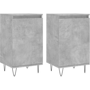 (concrete grey, 2 pcs) vidaXL Sideboard Storage Side Cabinet Cupboard Smoked Oak (concrete grey, 2 pcs) vidaXL Sideboard Storage Side Cabinet Cupboard Smoked Oak