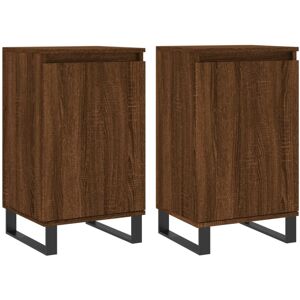 (brown oak, 2 pcs) vidaXL Sideboard Storage Side Cabinet Cupboards 2 pcs White E (brown oak, 2 pcs) vidaXL Sideboard Storage Side Cabinet Cupboards 2 pcs White E