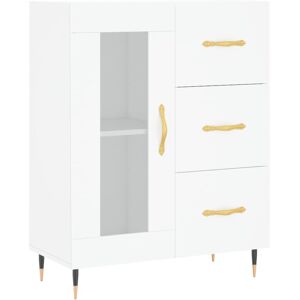 (white) vidaXL Sideboard Storage Cabinet Cupboard High Gloss White Engineered Wo (white) vidaXL Sideboard Storage Cabinet Cupboard High Gloss White Engineered Wo