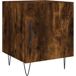 (smoked oak, 1 pcs) vidaXL Bedside Cabinet Bed Table Nightstand High Gloss White (smoked oak, 1 pcs) vidaXL Bedside Cabinet Bed Table Nightstand High Gloss White