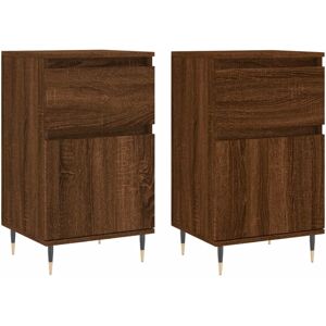 (brown oak, 2 pcs) vidaXL Sideboard Storage Cabinet Cupboard Side Cabinet White (brown oak, 2 pcs) vidaXL Sideboard Storage Cabinet Cupboard Side Cabinet White