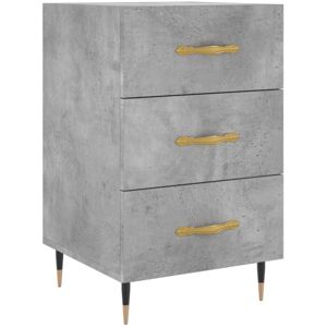 vidaXL Bedside Cabinet - 40x40x66 cm - Grey - Modern Storage Furniture vidaXL Bedside Cabinet - 40x40x66 cm - Grey - Modern Storage Furniture