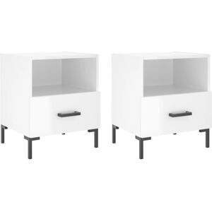 (high gloss white, 2 pcs) vidaXL Bedside Cabinet Bed Table Nightstand Side Table (high gloss white, 2 pcs) vidaXL Bedside Cabinet Bed Table Nightstand Side Table
