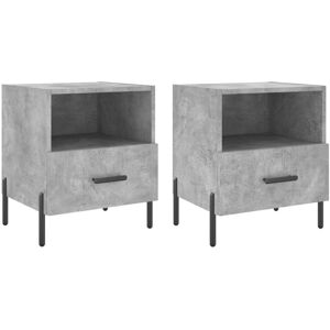 (concrete grey, 2 pcs) vidaXL Bedside Cabinet Bed Table Nightstand Side Table Wh (concrete grey, 2 pcs) vidaXL Bedside Cabinet Bed Table Nightstand Side Table Wh