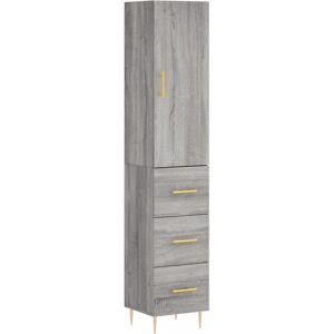 (grey sonoma) vidaXL Highboard Sideboard Cupboard Side Cabinet Brown Oak Enginee (grey sonoma) vidaXL Highboard Sideboard Cupboard Side Cabinet Brown Oak Enginee