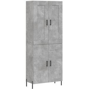 (concrete grey) vidaXL Highboard Sideboard Storage Cabinet High Gloss White Engi (concrete grey) vidaXL Highboard Sideboard Storage Cabinet High Gloss White Engi