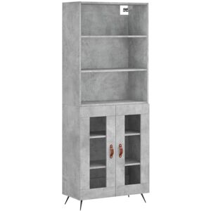 (concrete grey, 2 glass doors) vidaXL Highboard Sideboard Storage Cabinet Cupboa (concrete grey, 2 glass doors) vidaXL Highboard Sideboard Storage Cabinet Cupboa