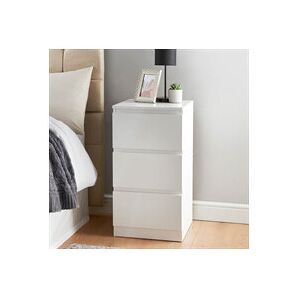 Spot On Dealz - 3-Drawer High Gloss - White - Nightstand Spot On Dealz - 3-Drawer High Gloss - White - Nightstand
