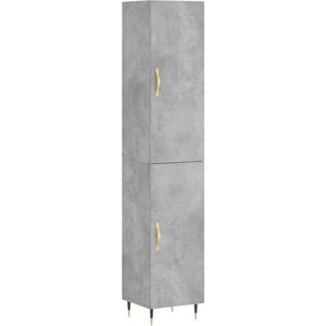 vidaXL Highboard Sideboard Cupboard Side Cabinet Concrete Grey Engineered Wood vidaXL Highboard Sideboard Cupboard Side Cabinet Concrete Grey Engineered Wood