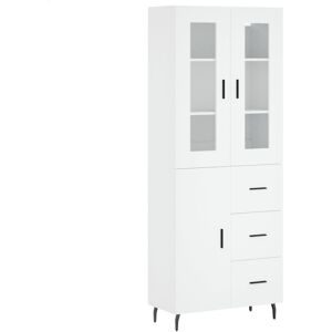 vidaXL Highboard Sideboard Cupboard Storage Cabinet White Engineered Wood vidaXL Highboard Sideboard Cupboard Storage Cabinet White Engineered Wood