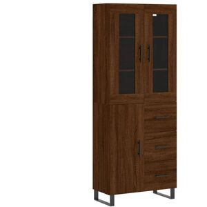 vidaXL Highboard Sideboard Cupboard Storage Cabinet Brown Oak Engineered Wood vidaXL Highboard Sideboard Cupboard Storage Cabinet Brown Oak Engineered Wood