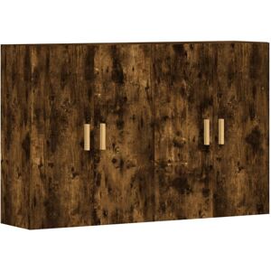 vidaXL Wall Mounted Cabinets Side Cabinet 2 pcs Smoked Oak Engineered Wood vidaXL Wall Mounted Cabinets Side Cabinet 2 pcs Smoked Oak Engineered Wood