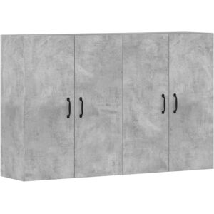vidaXL Wall Mounted Cabinets Side Cabinet 2 pcs Concrete Grey Engineered Wood vidaXL Wall Mounted Cabinets Side Cabinet 2 pcs Concrete Grey Engineered Wood