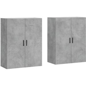 vidaXL 2-Piece Wall Mounted Cabinet Set - Concrete Grey, Engineered Wood, 69.5x3 vidaXL 2-Piece Wall Mounted Cabinet Set - Concrete Grey, Engineered Wood, 69.5x3