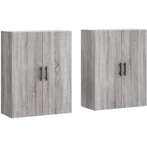 vidaXL Wall Mounted Cabinets Storage Cabinet Display Cabinet 2 pcs Grey Sonoma vidaXL Wall Mounted Cabinets Storage Cabinet Display Cabinet 2 pcs Grey Sonoma