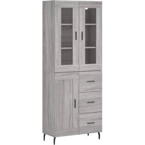 vidaXL Highboard Sideboard Cupboard Side Cabinet Grey Sonoma Engineered Wood vidaXL Highboard Sideboard Cupboard Side Cabinet Grey Sonoma Engineered Wood
