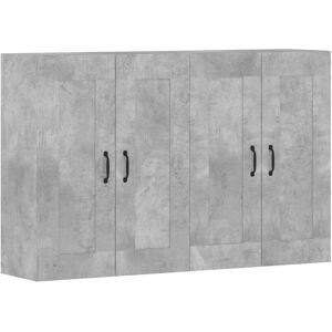 vidaXL Wall Mounted Cabinets Side Cabinet 2 pcs Concrete Grey Engineered Wood vidaXL Wall Mounted Cabinets Side Cabinet 2 pcs Concrete Grey Engineered Wood