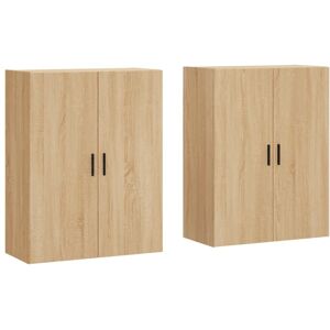 vidaXL Wall Mounted Cabinets Storage Cabinet Wall Cupboard 2 pcs Sonoma Oak vidaXL Wall Mounted Cabinets Storage Cabinet Wall Cupboard 2 pcs Sonoma Oak