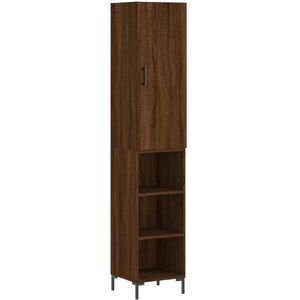 vidaXL Highboard Sideboard Cupboard Side Cabinet Brown Oak Engineered Wood vidaXL Highboard Sideboard Cupboard Side Cabinet Brown Oak Engineered Wood