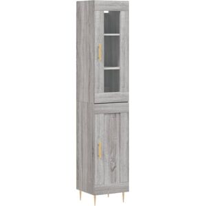 vidaXL Highboard Sideboard Cupboard Side Cabinet Grey Sonoma Engineered Wood vidaXL Highboard Sideboard Cupboard Side Cabinet Grey Sonoma Engineered Wood