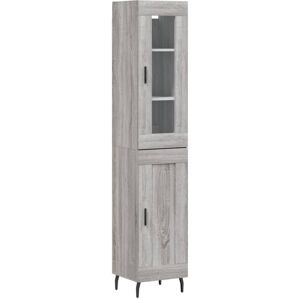 vidaXL Highboard Sideboard Cupboard Side Cabinet Grey Sonoma Engineered Wood vidaXL Highboard Sideboard Cupboard Side Cabinet Grey Sonoma Engineered Wood