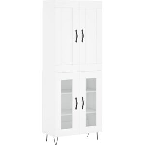 vidaXL Highboard Sideboard Storage Cabinet Side Cabinet White Engineered Wood vidaXL Highboard Sideboard Storage Cabinet Side Cabinet White Engineered Wood