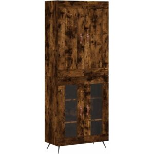 vidaXL Smoked Oak Tall Sideboard - Sideboard vidaXL Smoked Oak Tall Sideboard - Sideboard