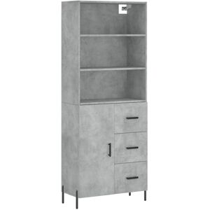 (concrete grey, 1 door 3 drawers) vidaXL Highboard Sideboard Storage Cabinet Hom (concrete grey, 1 door 3 drawers) vidaXL Highboard Sideboard Storage Cabinet Hom