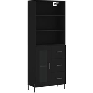 (black, 1 glass door 3 drawers) vidaXL Highboard Sideboard Storage Cabinet Home (black, 1 glass door 3 drawers) vidaXL Highboard Sideboard Storage Cabinet Home