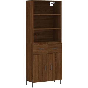(brown oak, 2 doors 2 drawers) vidaXL Highboard Sideboard Storage Cabinet Home S (brown oak, 2 doors 2 drawers) vidaXL Highboard Sideboard Storage Cabinet Home S