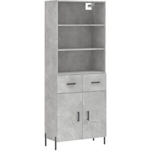 (concrete grey, 2 doors 2 drawers) vidaXL Highboard Sideboard Storage Cabinet Ho (concrete grey, 2 doors 2 drawers) vidaXL Highboard Sideboard Storage Cabinet Ho