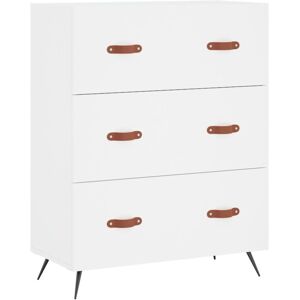 vidaXL White Chest of Drawers - 69.5x34x90 cm - Wooden Storage Furniture vidaXL White Chest of Drawers - 69.5x34x90 cm - Wooden Storage Furniture