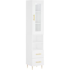 (white, 2 drawers 2 shelves) vidaXL Highboard Sideboard Cupboard Storage Cabinet (white, 2 drawers 2 shelves) vidaXL Highboard Sideboard Cupboard Storage Cabinet