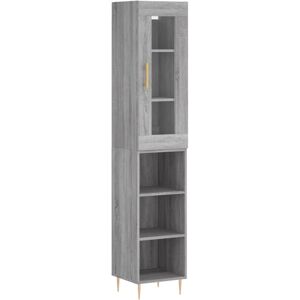 (grey sonoma, 3 shelves) vidaXL Highboard Sideboard Cupboard Storage Cabinet Smo (grey sonoma, 3 shelves) vidaXL Highboard Sideboard Cupboard Storage Cabinet Smo