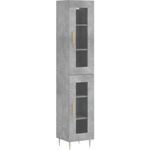 (concrete grey, 1 glass door) vidaXL Highboard Sideboard Cupboard Storage Cabine (concrete grey, 1 glass door) vidaXL Highboard Sideboard Cupboard Storage Cabine