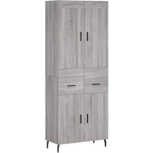 vidaXL Grey Sonoma Highboard - Highboard vidaXL Grey Sonoma Highboard - Highboard