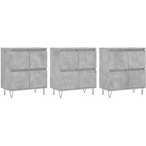 (concrete grey, 3 pcs) vidaXL Sideboard Storage Cupboard Side Cabinets 2 pcs Whi (concrete grey, 3 pcs) vidaXL Sideboard Storage Cupboard Side Cabinets 2 pcs Whi