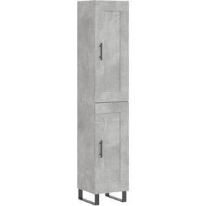 (concrete grey, 1 wood door) vidaXL Highboard Sideboard Tall Storage Cabinet Sid (concrete grey, 1 wood door) vidaXL Highboard Sideboard Tall Storage Cabinet Sid