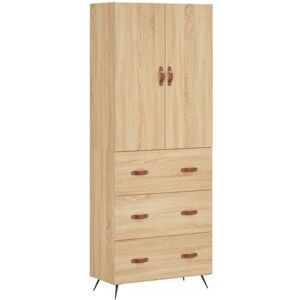 VidaXL Sonoma Oak Highboard - Engineered Wood & Metal Storage Cabinet VidaXL Sonoma Oak Highboard - Engineered Wood & Metal Storage Cabinet