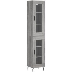 (grey sonoma, 1 glass door) vidaXL Highboard Sideboard Cupboard Side Board Stora (grey sonoma, 1 glass door) vidaXL Highboard Sideboard Cupboard Side Board Stora